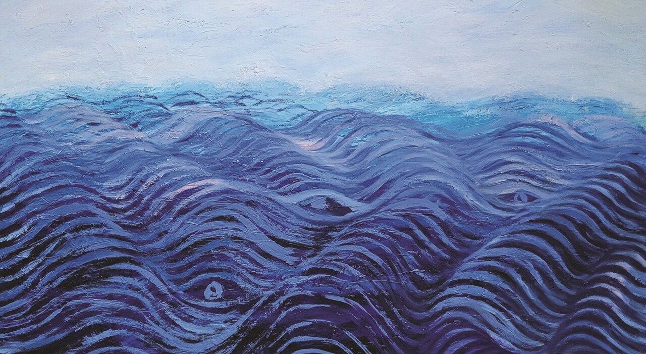 ‘해인삼매(海印三昧)를 꿈꾸며’, 91.0×60.6cm, Oil on canvas. 사진 제공 임사은 작가.